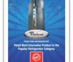 Product of the Year Winner Whirlpool Tent Card